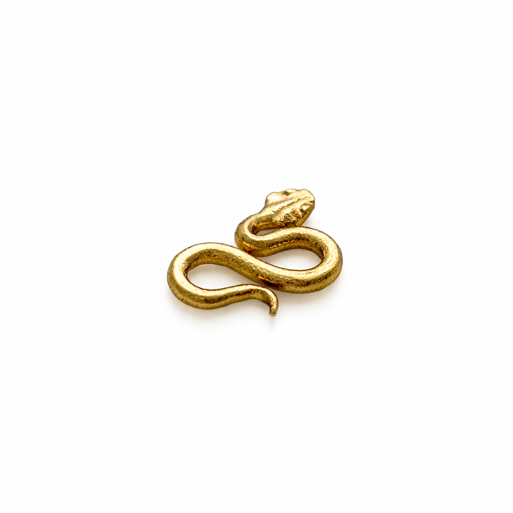 18k Gold Snake Clasp — Handcrafted